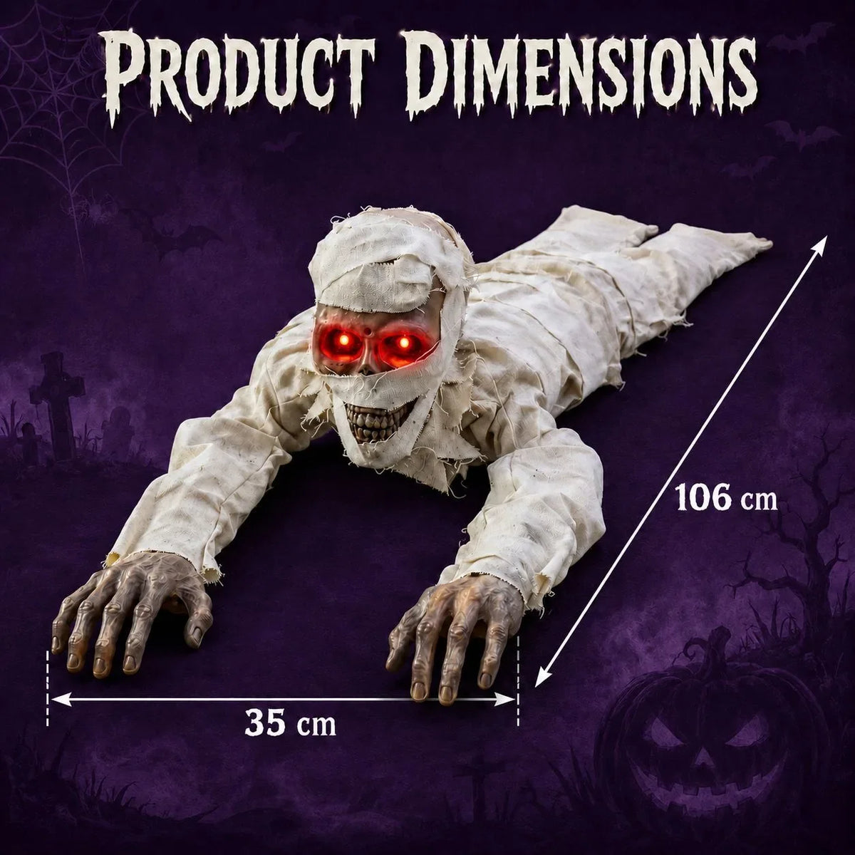 Animated Crawling Mummy – 1.4 m — product photo 1