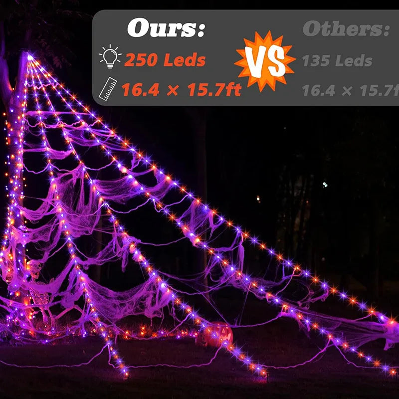 Halloween Spider Web Lights — product photo 2