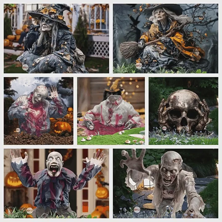 Halloween Zombie Ground Stake demonstration
